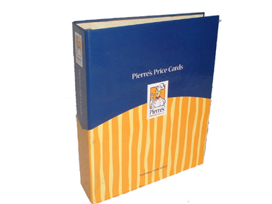 Custom printed binder — Pierres Price Cards