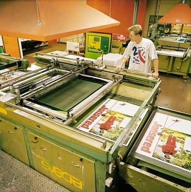 Screen printing in production